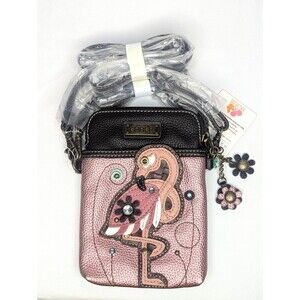Chala Pink Flamingo Phone Crossbody with 2 Adjustable & Removable Straps NWT